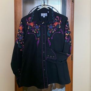 Panhandle Slim embroidered pearl snap shirt